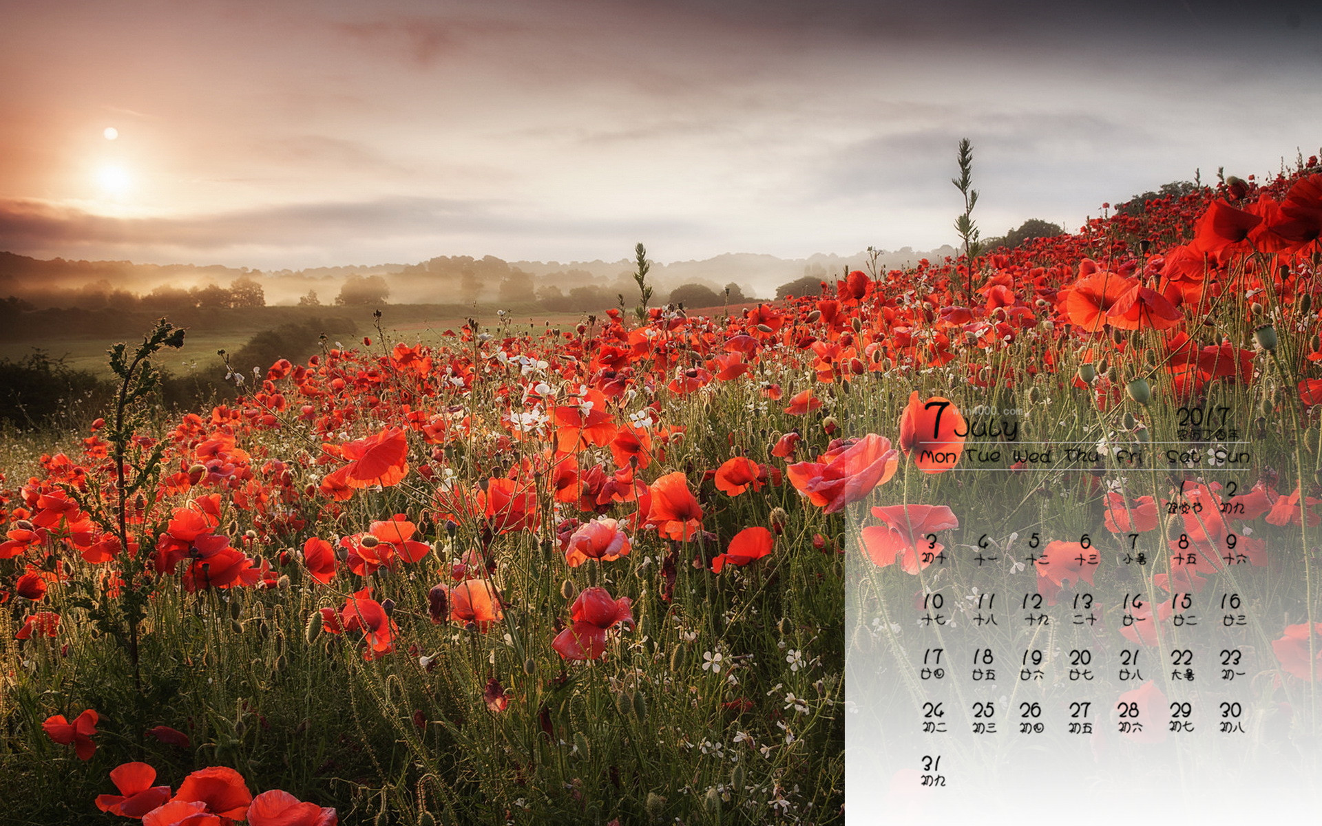 日历壁纸桌面_日历壁纸可爱_7月日历壁纸